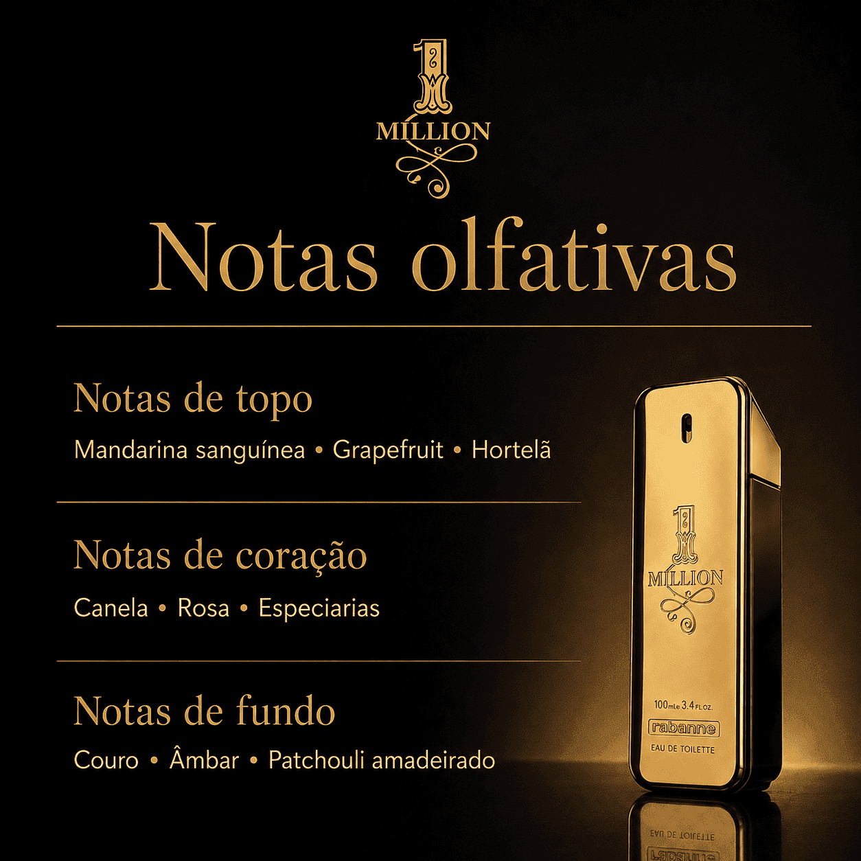 1 Million da marca Paco Rabanne - Perfume Original Senhorita Butique