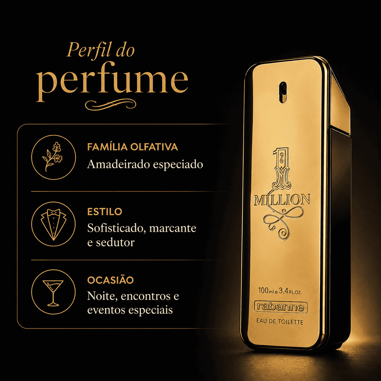 1 Million da marca Paco Rabanne - Perfume Original Senhorita Butique