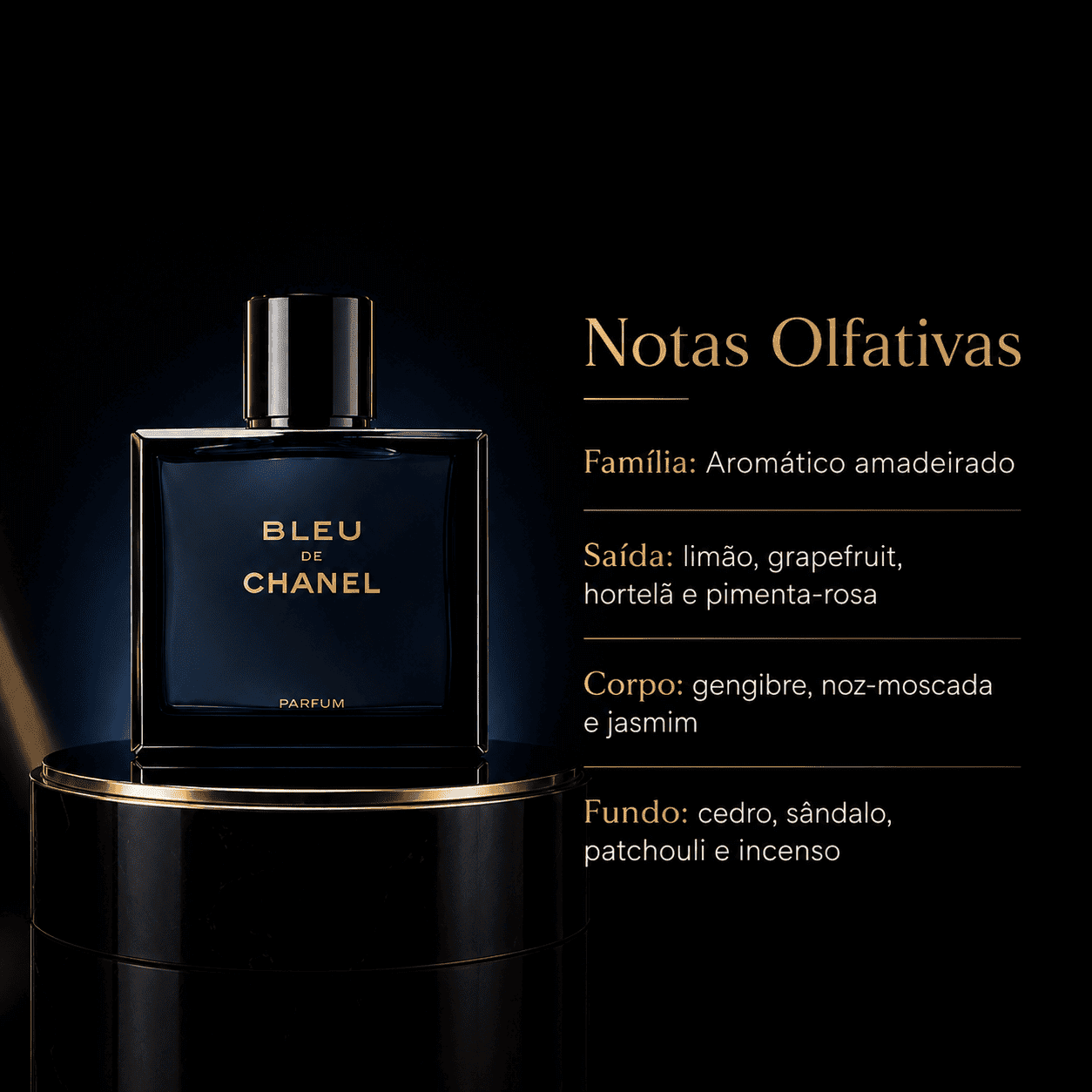Bleu de Chanel Parfum da marca Chanel - Perfume Original Senhorita Butique